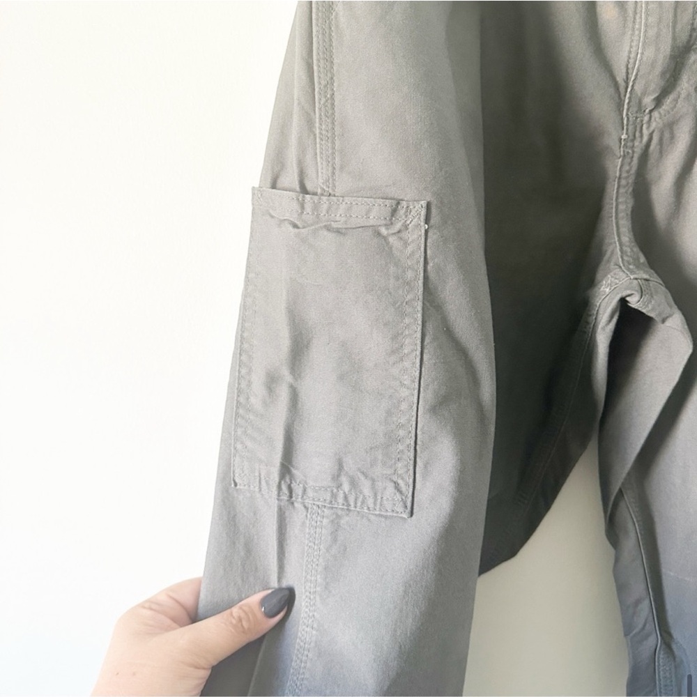 Carhartt Canvas Work Dungarees Loose Fit Pants B151 FAT Fatigue Gray 33 x 30 - Picture 9 of 11